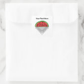 Gepersonaliseerde Watermelon & Palestina T-shirt Vierkante Sticker (Tas)