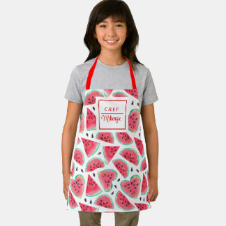 Gepersonaliseerde Watermelon Pattern Kinderen Scho Schort