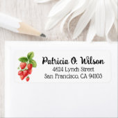 Gepersonaliseerde Waterverf Aardbei Plant Etiket (Insitu)