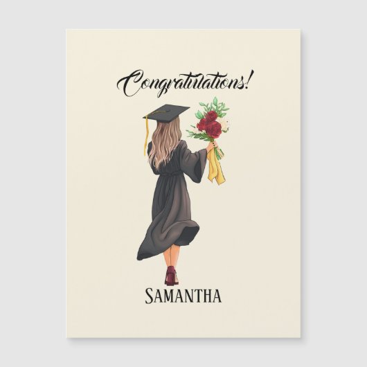 Gepersonaliseerde Waterverf Afstuderen (Voorkant)