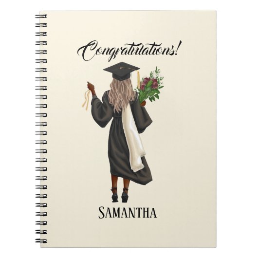 Gepersonaliseerde Waterverf Afstuderen (10) Notitieboek (Voorkant)