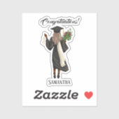 Gepersonaliseerde Waterverf Afstuderen (10) Sticker (Vel)
