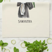 Gepersonaliseerde Waterverf Afstuderen (12) Theedoek (Gevouwen)