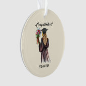 Gepersonaliseerde Waterverf Afstuderen (14) Ornament (voorkant)