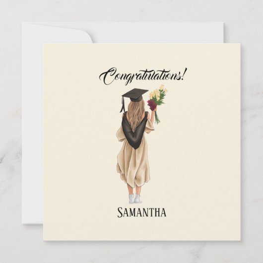 Gepersonaliseerde Waterverf Afstuderen (2) (Voorkant)