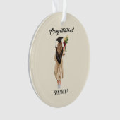 Gepersonaliseerde Waterverf Afstuderen (2) Ornament (voorkant)