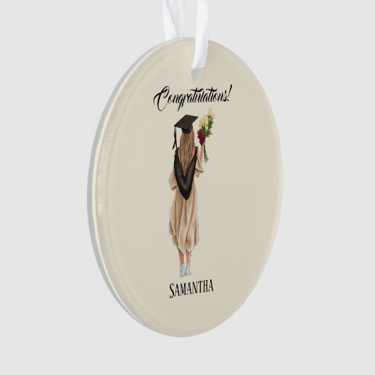 Gepersonaliseerde Waterverf Afstuderen (2) Ornament (voorkant)