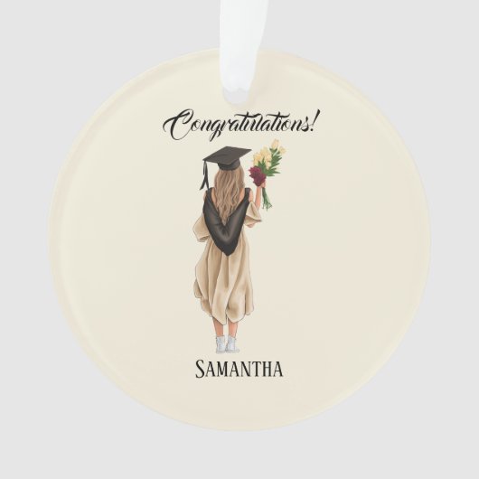 Gepersonaliseerde Waterverf Afstuderen (2) Ornament (voorkant)