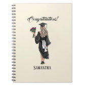 Gepersonaliseerde Waterverf Afstuderen (3) Notitieboek (Voorkant)