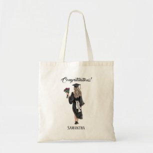 Gepersonaliseerde Waterverf Afstuderen (3) Tote Bag