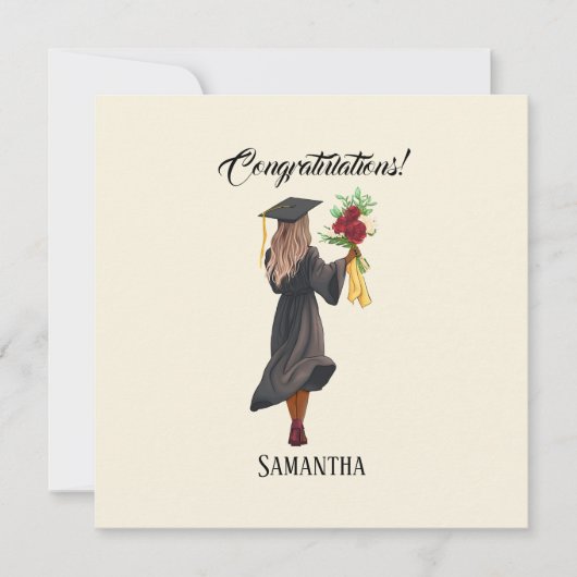 Gepersonaliseerde Waterverf Afstuderen (5) (Voorkant)