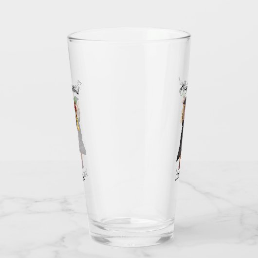 Gepersonaliseerde Waterverf Afstuderen (5) Glas (Rechts)