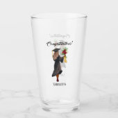 Gepersonaliseerde Waterverf Afstuderen (5) Glas (Voorkant)