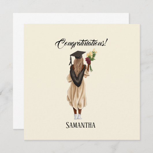 Gepersonaliseerde Waterverf Afstuderen (6) (Voorkant / Achterkant)