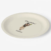 Gepersonaliseerde Waterverf Afstuderen (6) Papieren Bordje (Gekanteld)