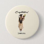 Gepersonaliseerde Waterverf Afstuderen (6) Ronde Button 7,6 Cm (Voorkant)