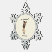 Gepersonaliseerde Waterverf Afstuderen (6) Tin Sneeuwvlok Ornament (Rechts)