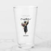 Gepersonaliseerde Waterverf Afstuderen (7) Glas (Achterkant)