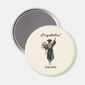 Gepersonaliseerde Waterverf Afstuderen (7) Magneet (Voorkant / Achterkant)