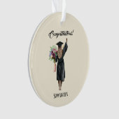 Gepersonaliseerde Waterverf Afstuderen (7) Ornament (voorkant)