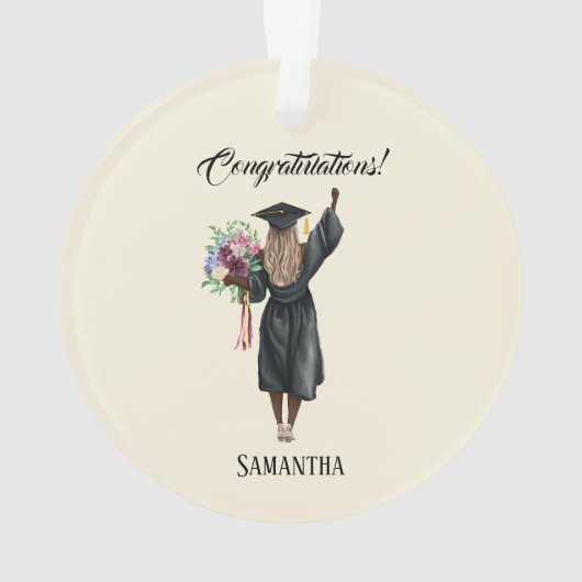 Gepersonaliseerde Waterverf Afstuderen (7) Ornament (achterkant)