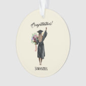 Gepersonaliseerde Waterverf Afstuderen (7) Ornament (voorkant)