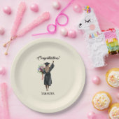 Gepersonaliseerde Waterverf Afstuderen (7) Papieren Bordje (Feest)