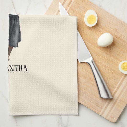 Gepersonaliseerde Waterverf Afstuderen (7) Theedoek (Quarter Fold)