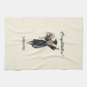 Gepersonaliseerde Waterverf Afstuderen (7) Theedoek (Horizontaal)