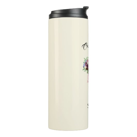 Gepersonaliseerde Waterverf Afstuderen (7) Thermosbeker (Gedraaid links)