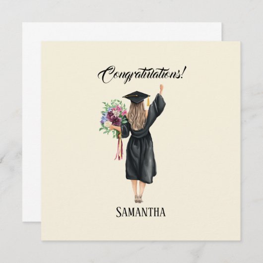 Gepersonaliseerde Waterverf Afstuderen (8) (Voorkant / Achterkant)