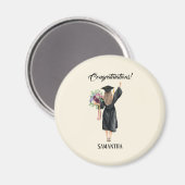 Gepersonaliseerde Waterverf Afstuderen (8) Magneet (Voorkant / Achterkant)