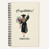 Gepersonaliseerde Waterverf Afstuderen (8) Notitieboek (Voorkant)