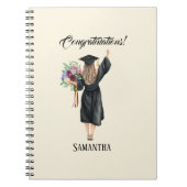 Gepersonaliseerde Waterverf Afstuderen (8) Notitieboek (Voorkant)