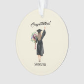 Gepersonaliseerde Waterverf Afstuderen (8) Ornament (voorkant)