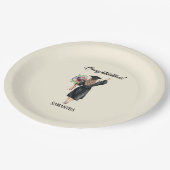 Gepersonaliseerde Waterverf Afstuderen (8) Papieren Bordje (Gekanteld)