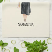 Gepersonaliseerde Waterverf Afstuderen (8) Theedoek (Gevouwen)