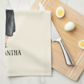 Gepersonaliseerde Waterverf Afstuderen (8) Theedoek (Quarter Fold)