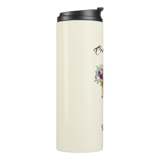 Gepersonaliseerde Waterverf Afstuderen (8) Thermosbeker (Gedraaid links)