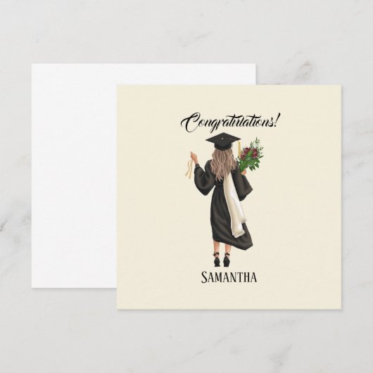 Gepersonaliseerde Waterverf Afstuderen (9) (Voorkant / Achterkant)