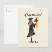 Gepersonaliseerde Waterverf Afstuderen Briefkaart (Voorkant / Achterkant)