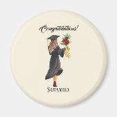 Gepersonaliseerde Waterverf Afstuderen Magneet (Voorkant)