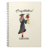 Gepersonaliseerde Waterverf Afstuderen Notitieboek (Voorkant)