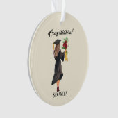 Gepersonaliseerde Waterverf Afstuderen Ornament (voorkant)