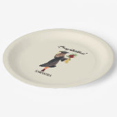 Gepersonaliseerde Waterverf Afstuderen Papieren Bordje (Gekanteld)