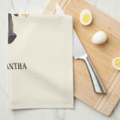 Gepersonaliseerde Waterverf Afstuderen Theedoek (Quarter Fold)