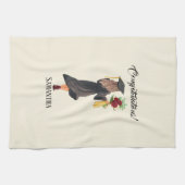 Gepersonaliseerde Waterverf Afstuderen Theedoek (Horizontaal)