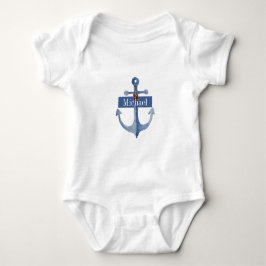 Gepersonaliseerde Waterverf Anker baby bodysuit
