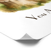 Gepersonaliseerde Waterverf Baby Fox kwekerij Wall Poster (Hoek)