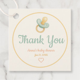 Gepersonaliseerde Waterverf Baby shower voorkeurta Bedankjes Labels